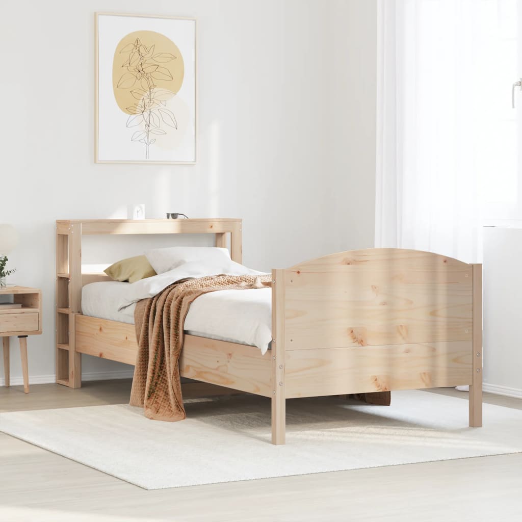 Bedframe zonder matras massief grenenhout 75x190 cm