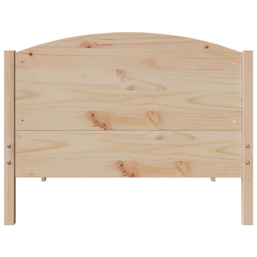 Bedframe zonder matras massief grenenhout 75x190 cm