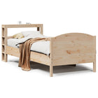 Solid Pine Wood Bed Frame without Mattress 75x190 cm