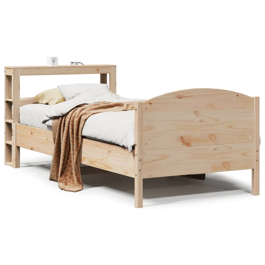 Bedframe zonder matras massief grenenhout 75x190 cm