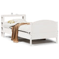 Bedframe zonder matras massief grenenhout wit 75x190 cm