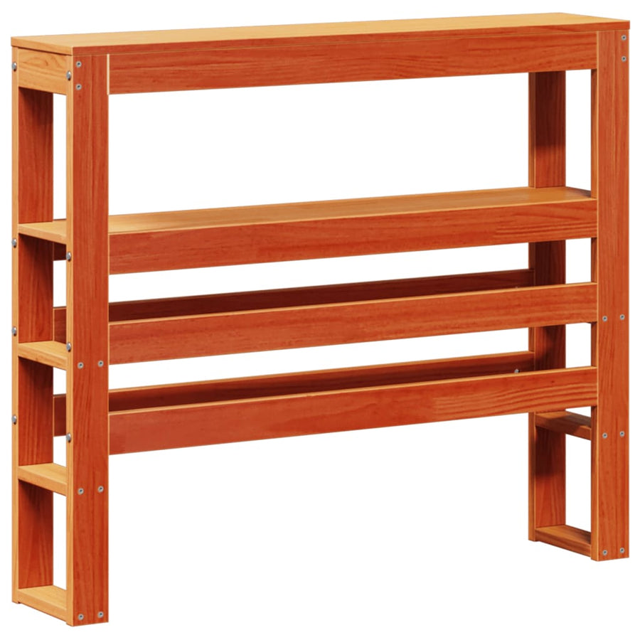 Bedframe zonder matras massief grenenhout wasbruin 75x190 cm
