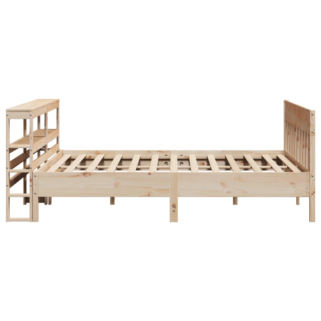 Bedframe Zonder Matras Massief Grenenhout 200 x 200 cm Naturel