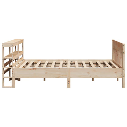 Bedframe Zonder Matras Massief Grenenhout 200 x 200 cm Naturel