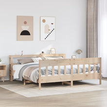 Bedframe Zonder Matras Massief Grenenhout 200 x 200 cm Naturel