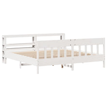 Bedframe zonder matras massief grenenhout wit 200x200 cm