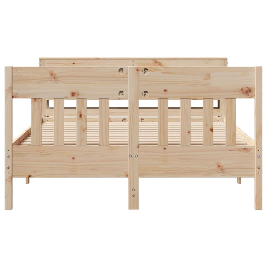 Bedframe zonder matras massief grenenhout 160x200 cm