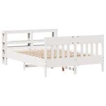 Bedframe zonder matras massief grenenhout wit 160x200 cm