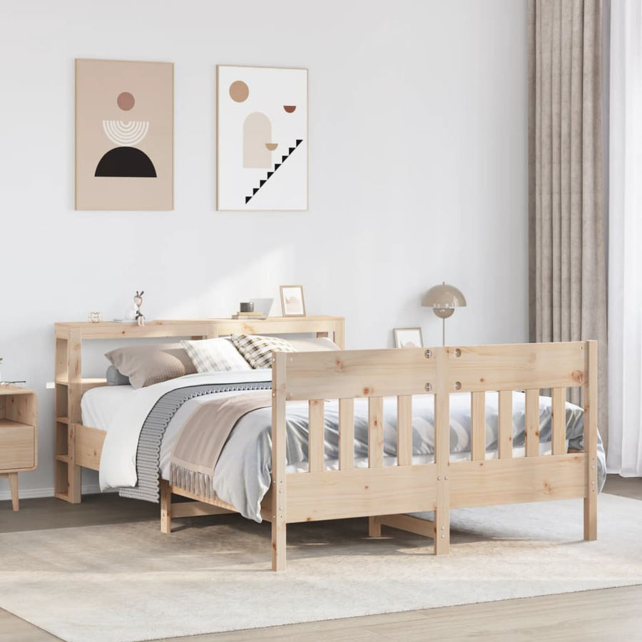 Bedframe zonder matras massief grenenhout 140x200 cm