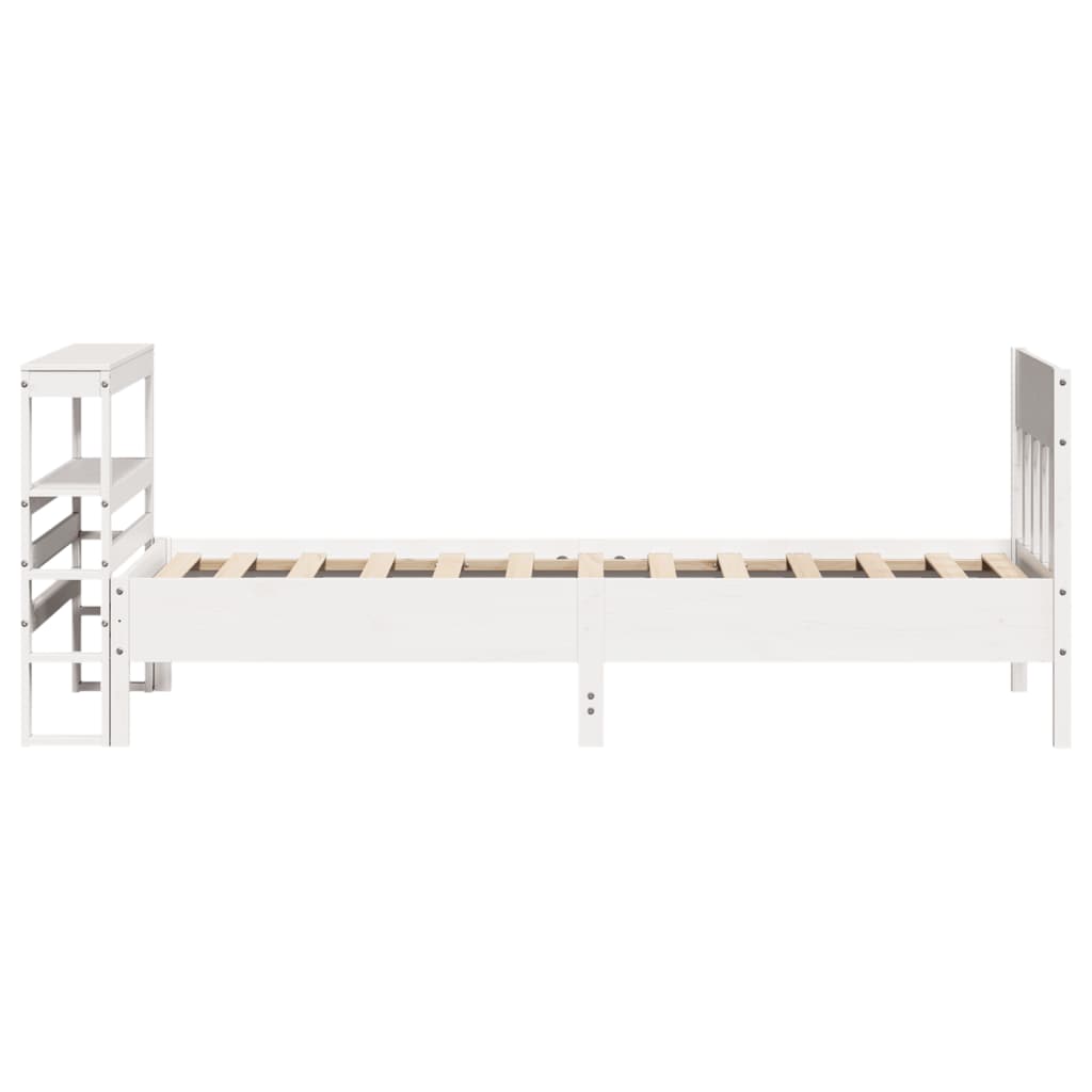Bedframe Zonder Matras Massief Grenenhout 90 x 200 cm Wit