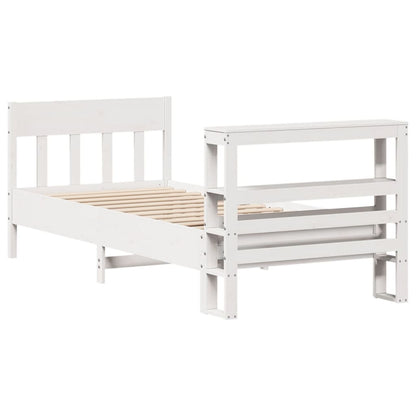 Bedframe Zonder Matras Massief Grenenhout 90 x 200 cm Wit