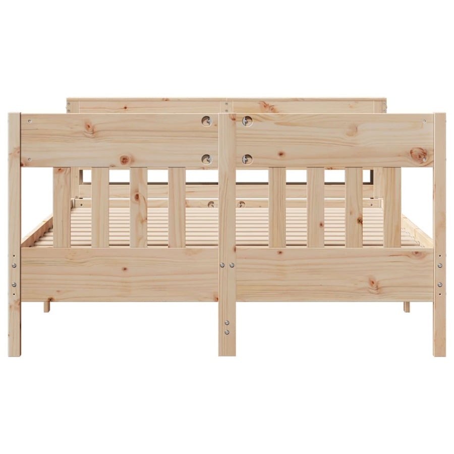 Bedframe zonder matras massief grenenhout 140x190 cm