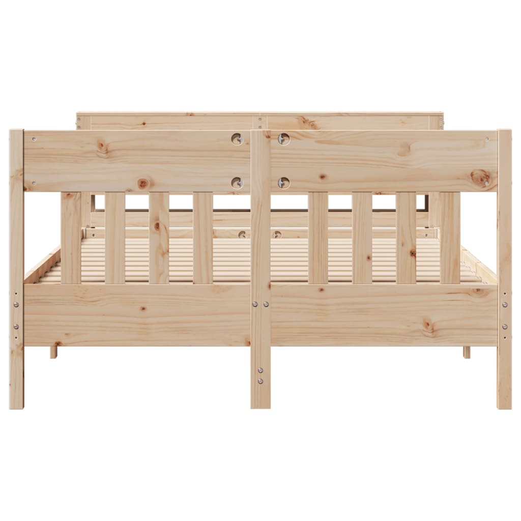 Bedframe zonder matras massief grenenhout 120x190 cm