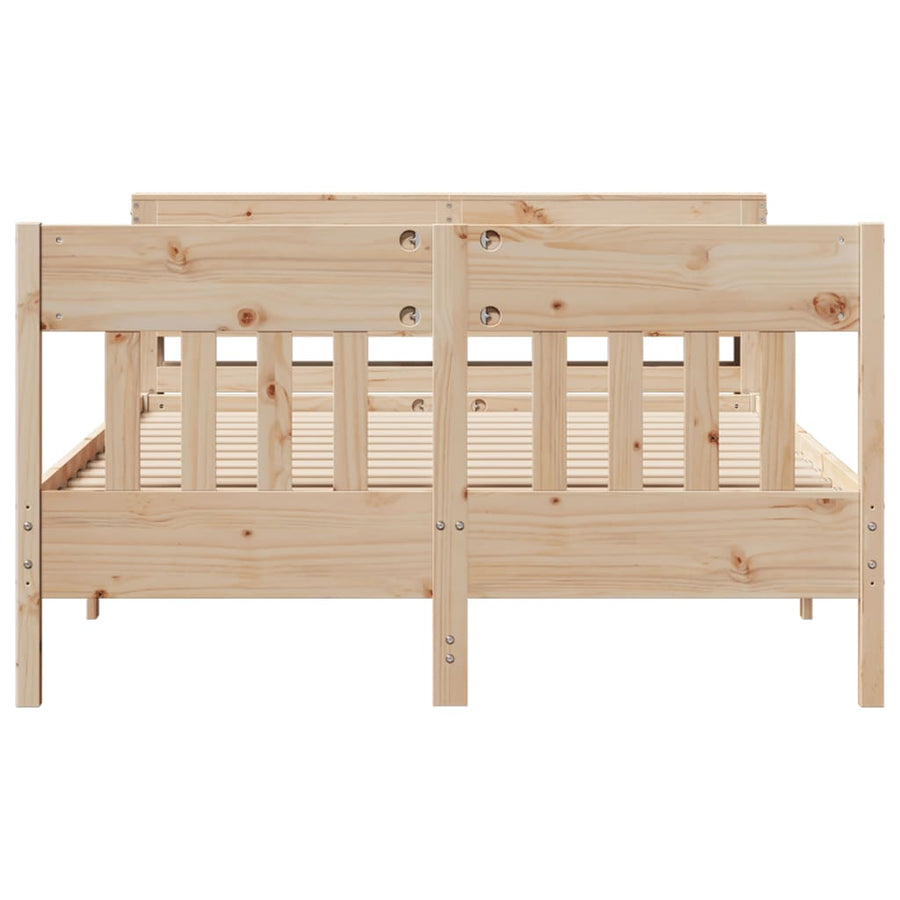 Bedframe zonder matras massief grenenhout 120x190 cm