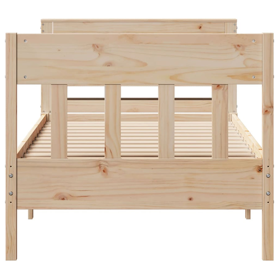 Bedframe zonder matras massief grenenhout 90x190 cm