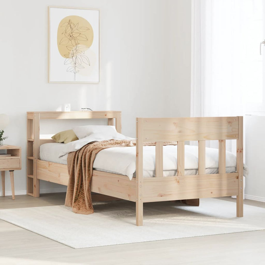 Bedframe zonder matras massief grenenhout 90x190 cm