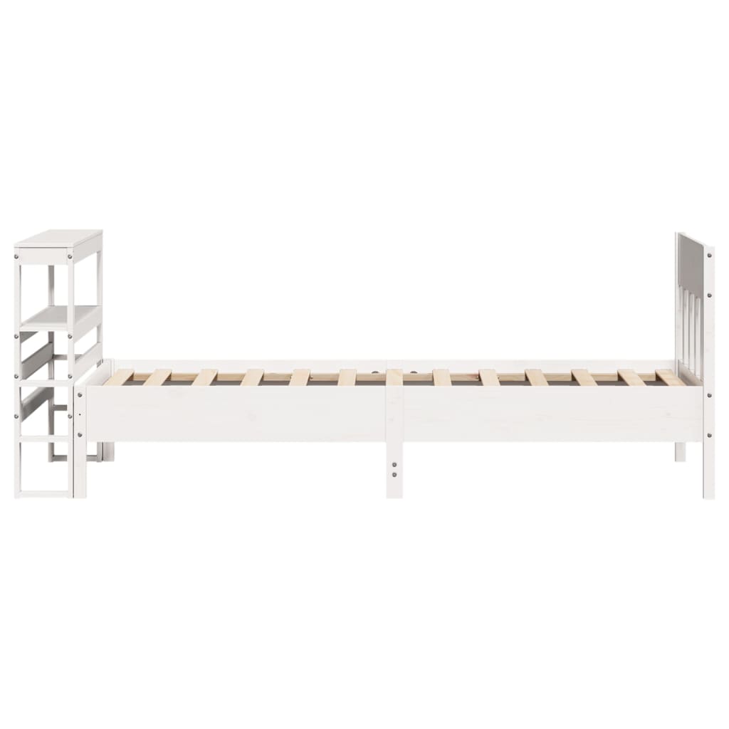 Bedframe Zonder Matras Massief Grenenhout 90 x 190 cm Wit