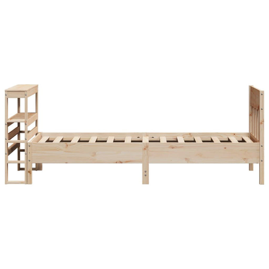 Bedframe zonder matras massief grenenhout 75x190 cm