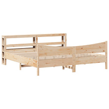 Bedframe Met Hoofdbord Massief Grenenhout 200 x 200 cm Naturel