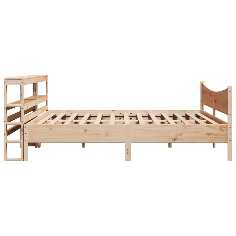 Bedframe met hoofdbord massief grenenhout 180x200 cm