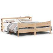 Bedframe massief grenenhout 180x200 cm met hoofdbord