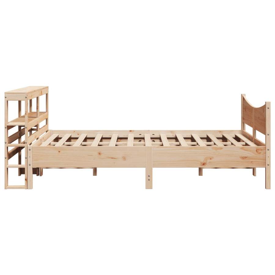 Bedframe met hoofdbord massief grenenhout 120x200 cm