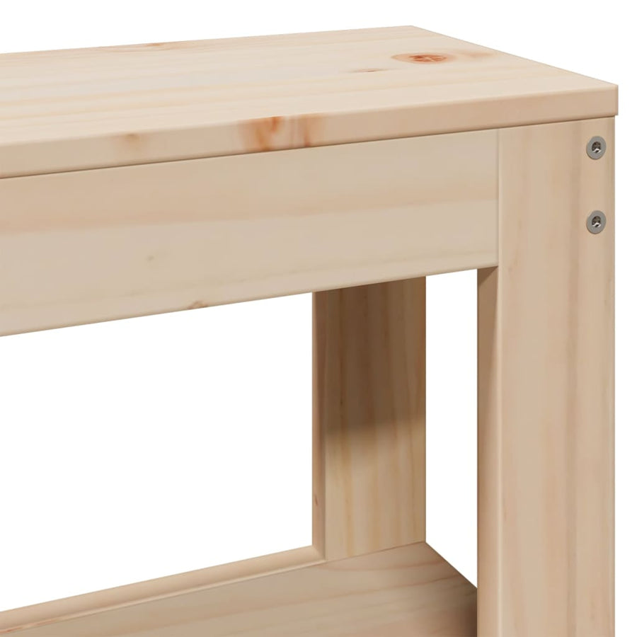 Bedframe met hoofdbord massief grenenhout 120x190 cm
