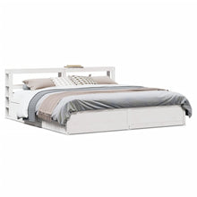Bedframe Met Hoofdbord Massief Grenenhout 200 x 200 cm Wit