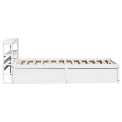Bedframe Met Hoofdbord Massief Grenenhout 90 x 200 cm Wit