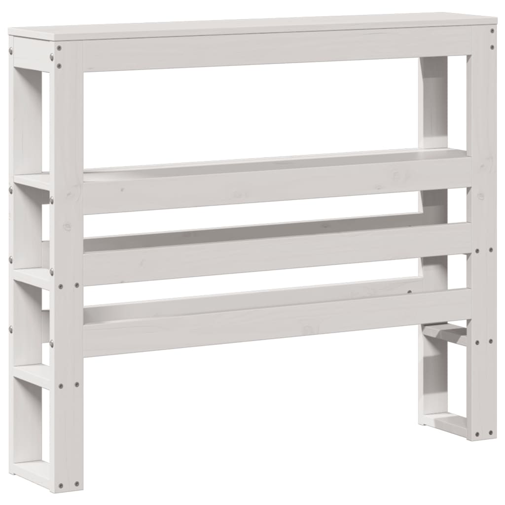 Bedframe Met Hoofdbord Massief Grenenhout 90 x 190 cm Wit