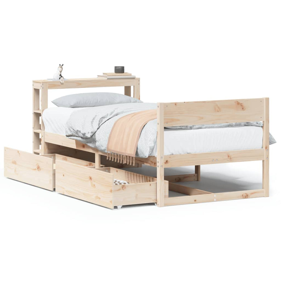 Bedframe zonder matras massief grenenhout 90x190 cm