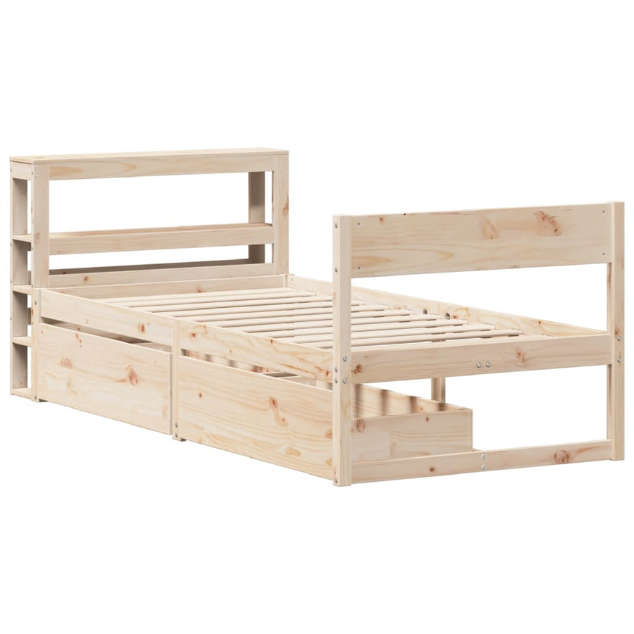 Bedframe zonder matras massief grenenhout 90x190 cm