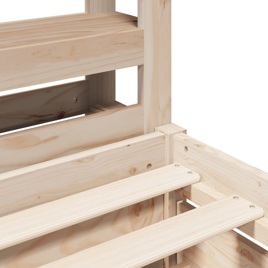 Bedframe zonder matras massief grenenhout 90x190 cm
