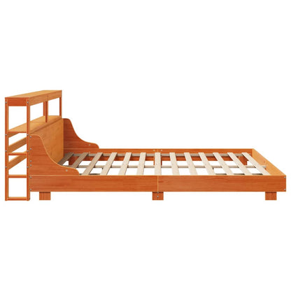 Bedframe zonder matras massief grenenhout wasbruin 180x200 cm