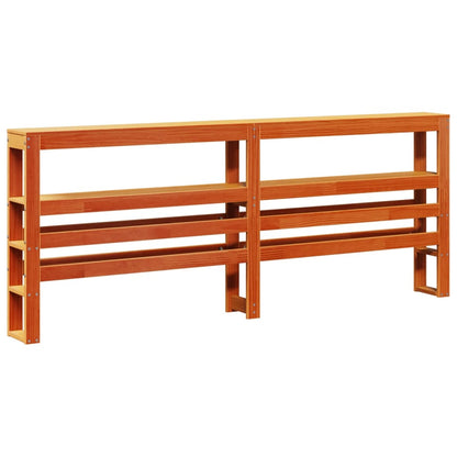 Bedframe zonder matras massief grenenhout wasbruin 180x200 cm