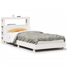 Bedframe Zonder Matras Massief Grenenhout 90 x 200 cm Wit