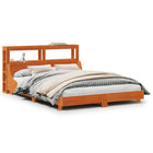 Bedframe massief grenenhout wasbruin 120x190 cm