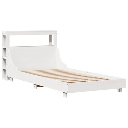 Bedframe Zonder Matras Massief Grenenhout 90 x 190 cm Wit