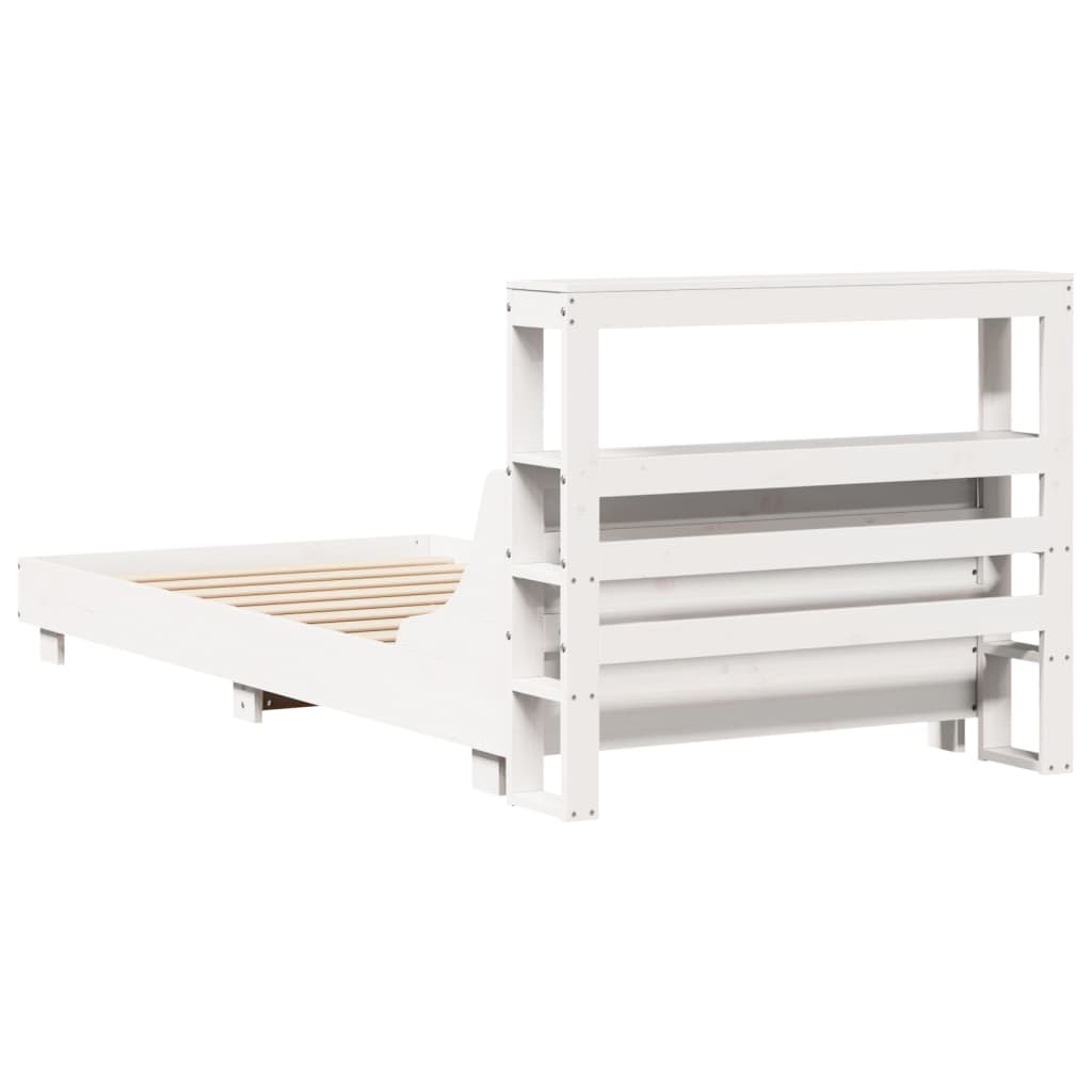 Bedframe Zonder Matras Massief Grenenhout 90 x 190 cm Wit