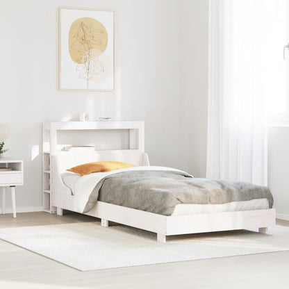 Bedframe Zonder Matras Massief Grenenhout 90 x 190 cm Wit