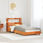 Bedframe massief grenenhout wasbruin 75x190 cm