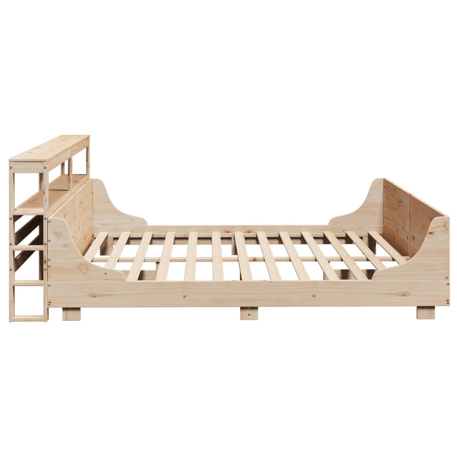 Bedframe Zonder Matras Massief Grenenhout 200 x 200 cm Naturel