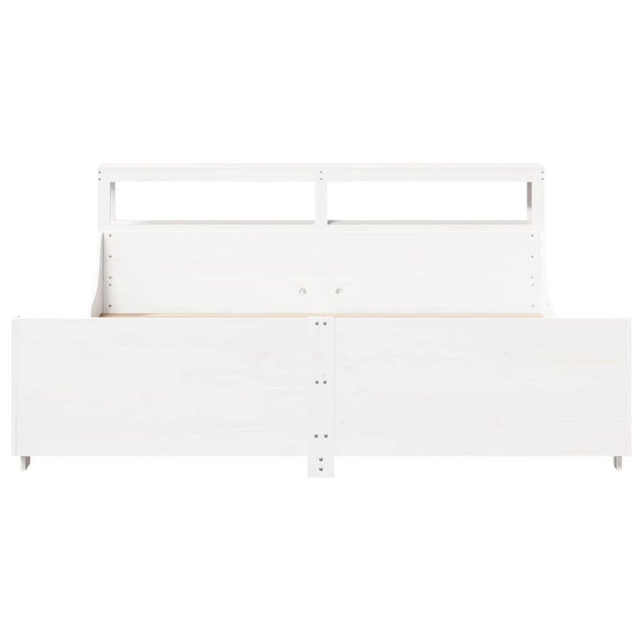 Bedframe zonder matras massief grenenhout wit 200x200 cm