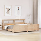 Solid Pine Wood Bed Frame without Mattress 180x200 cm