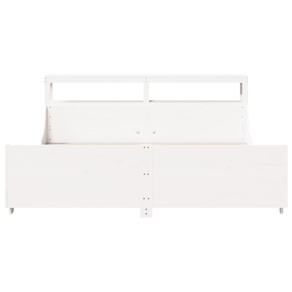 Bedframe zonder matras massief grenenhout wit 180x200 cm