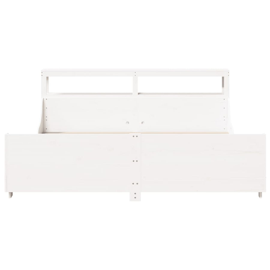 Bedframe zonder matras massief grenenhout wit 180x200 cm