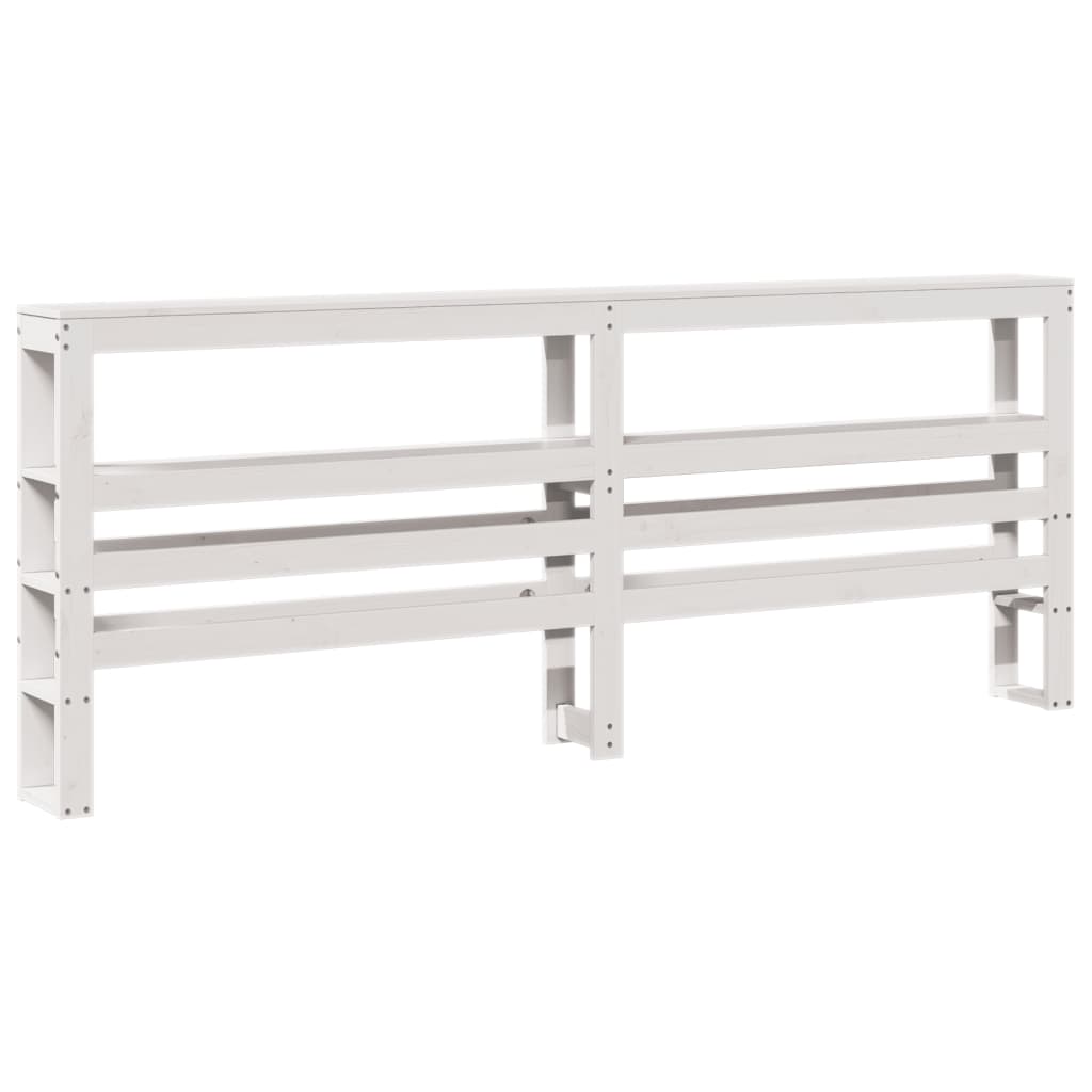 Bedframe zonder matras massief grenenhout wit 180x200 cm