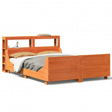 Bedframe zonder matras massief grenenhout wasbruin 160x200 cm