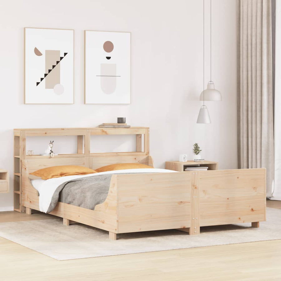 Bedframe zonder matras massief grenenhout 120x200 cm