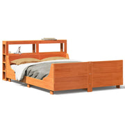 Bedframe massief grenenhout wasbruin 120x200 cm